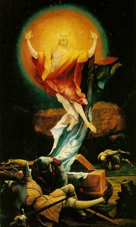 "Resurrection" by Mattias Grunewald, Isenheim Alterpiece, 1555